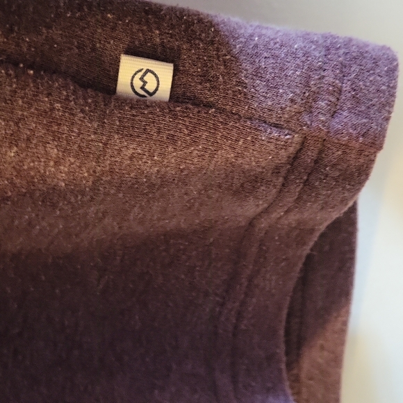 Magellan mens loose fit mock neck long sleeve fleece Sz Med color is a grey plum - Picture 3 of 4